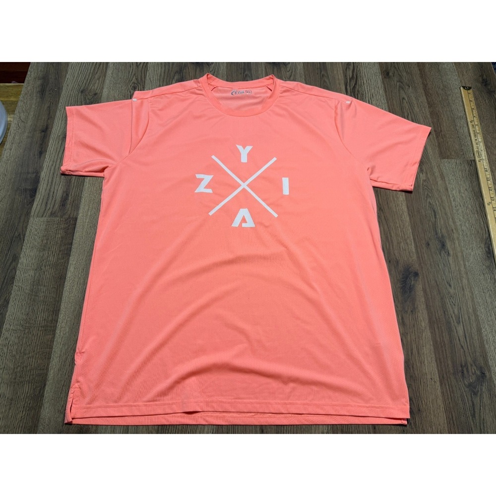 Zyia Active Shirt Women's Size XL, Pink White, Graphic Print, Athletic Wear